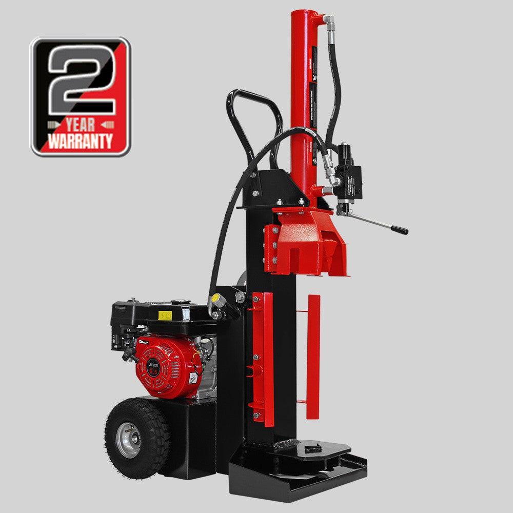 Amb Splitter BBT 12/20 Ton Vertical/horizontal Wood Log splitter - 6.5hp Petrol Eng ...