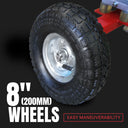8" wheels