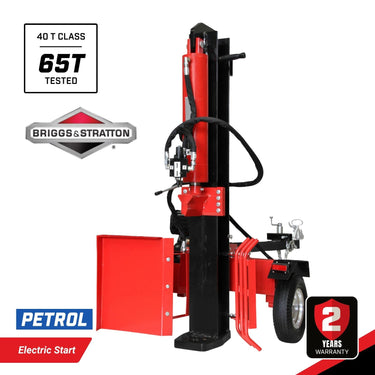 BBT 40/65 Ton Wood Log splitter - Briggs & Stratton 13HP XR2100 Electric Start - 2-Year Warranty