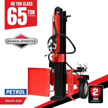BBT 40/65 Ton Wood Log splitter - Briggs & Stratton 13HP XR2100 Electric Start - 2-Year Warranty