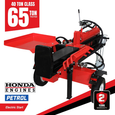 BBT 40/65 Ton Wood Log splitter - Honda GX390 14HP Electric Start - 2-Year Warranty