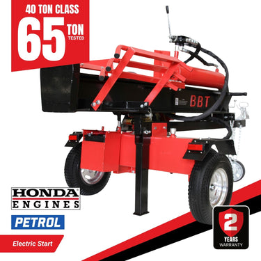 BBT 40/65 Ton Wood Log splitter - Honda GX390 14HP Electric Start - 2-Year Warranty