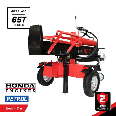 BBT 40/65 Ton Wood Log splitter - Honda GX390 14HP Electric Start - 2-Year Warranty