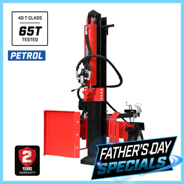 BBT 40/65 Ton Hydraulic Wood Log Splitter - 9HP Petrol - 2-Year Warranty