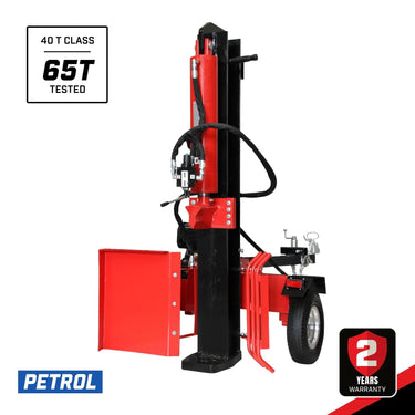 BBT 40/65 Ton Hydraulic Wood Log Splitter - 9HP Petrol - 2-Year Warranty