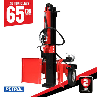 BBT 40/65 Ton Hydraulic Wood Log Splitter - 9HP Petrol - 2-Year Warranty