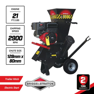 BBT XR2100 Briggs & Stratton Electric Start Wood Mulcher/Chipper - 2-Year Warranty