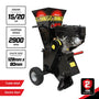 BBT 15/20hp Petrol 420cc Electric Start Garden Wood Mulcher/Chipper - 2-Year Warranty