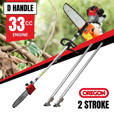 BBT 33cc 2-Stroke 10" Extendable Pole Pruner & Chainsaw - 2-Year Warranty
