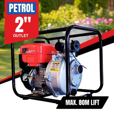 BBT 2" Petrol High Pressure Twin Impeller Fire Water Pump - 7hp 4-Stroke