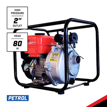 BBT 2" Petrol High Pressure Twin Impeller Fire Water Pump - 7hp 4-Stroke