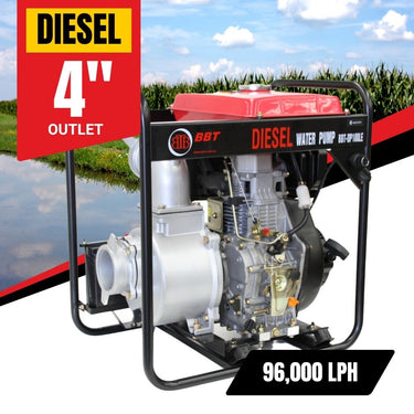 BBT 4" Diesel High Flow Transfer Water Pump - 10hp Electric Start