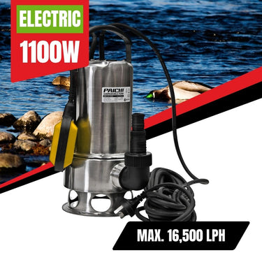 Paichi 1" Submersible High Flow Water Tank Pump - 1100w - 16,500L/H