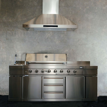 Bull BBQ Premium 8-Burner Outdoor Kitchen With Sink and Rotisserie – #304 Stainless Steel