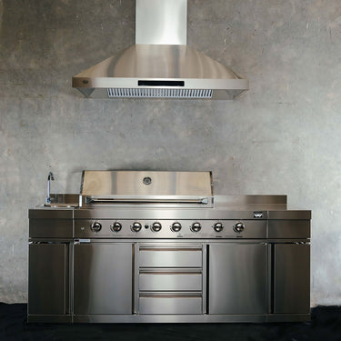 Bull BBQ Stainless Steel Outdoor Kitchen Large 8 Burner With Sink and Rotisserie