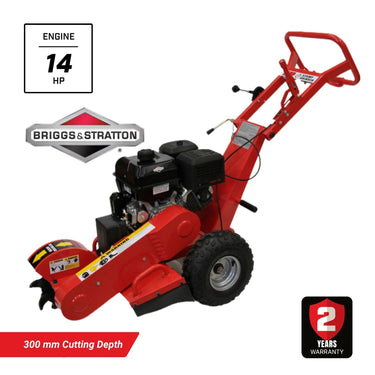 BBT Commercial Stump Grinder - Briggs & Stratton Vanguard 14HP Electric Start - 2-Year Warranty