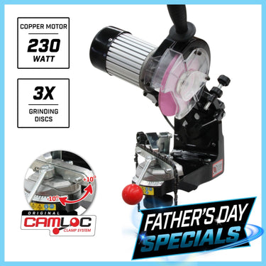 BBT 230W Commercial Chainsaw Sharpener with CAM-LOCK & 2-Year Warranty
