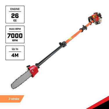 BBT 26cc Petrol 2 Stroke 4 Meter Telescopic Pole Chainsaw