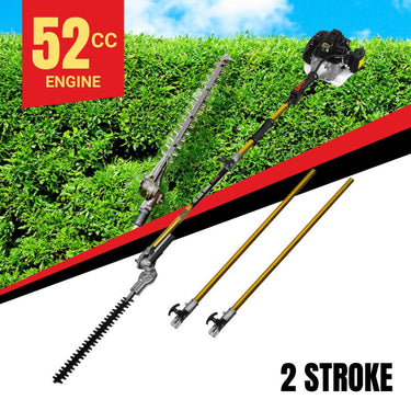 52cc Petrol 2 Stroke Multi 450mm Pole Hedge Trimmer