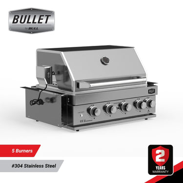 Bull BBQ 5-Burner Built-in Outdoor Kitchen with Rotisserie – #304 Stainless Steel