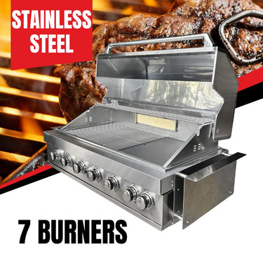 Bull BBQ Stainless Steel Outdoor Kitchen Large 7-Burner - Built-in BBQ