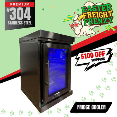 BULL BBQ Single Fridge Cooler Module – #304SS Black Edition