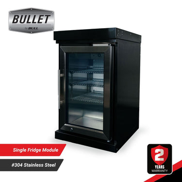 Bullet by Bull Black Edition Single Fridge Module – 63L | #304 Stainless Steel | VIP Technology