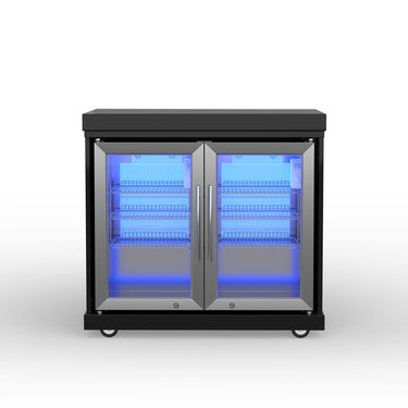 Bull BBQ Black Edition Stainless Steel Double Fridge Cooler Module – #304 Stainless Steel