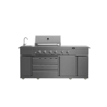 Bull BBQ Premium 6-Burner Outdoor Kitchen with Sink & Rotisserie – #304 Stainless Steel
