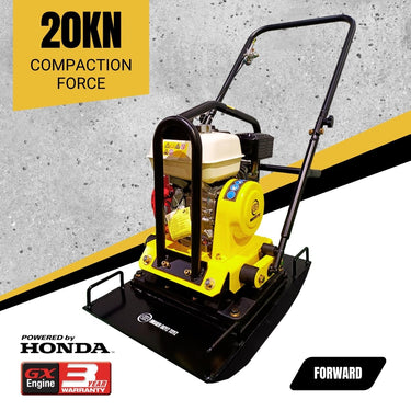 BBT Commercial Vibratory Forward Compactor 20KN - Genuine Honda GX160 - COM20F