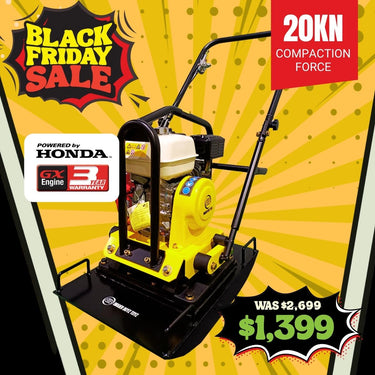 BBT Commercial Vibratory Forward Compactor 20KN - Genuine Honda GX160 - COM20F