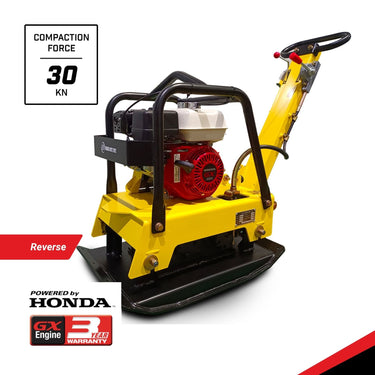 BBT Commercial Vibratory Reversible Compactor 30KN - Genuine Honda GX270 - COM30R270