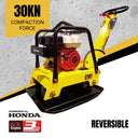 BBT Vibratory Reversible Compactor 30KN - Genuine Honda GX160 -