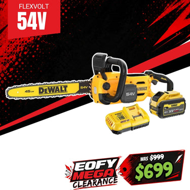 DEWALT FLEXVOLT 54V 45cm Chainsaw - 9.0Ah Kit