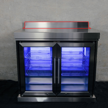 Bull BBQ Black Edition Back Panel for Double Fridge Module-#304 Black Edition Stainless Steel