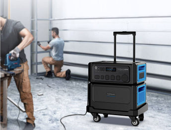Portable power station on wheels 