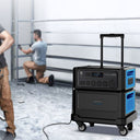 Portable power station on wheels