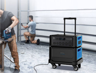 Portable power station on wheels