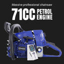 Massive professional chainsaw - 71cc petrol engine