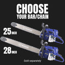 choose your bar/chain (25 inch or 28 inch)