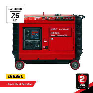BBT 7.5kVa Diesel 12hp Super Silent Generator - 2-Year Warranty