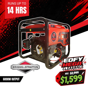 BBT 8000i 6kVa Off Grid Petrol Generator - Briggs & Stratton XR2100- 2-Year Warranty