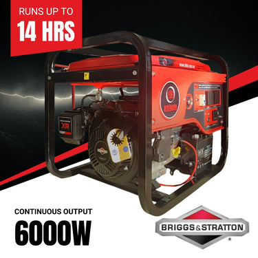 BBT 8000i 6kVa Off Grid Petrol Generator - Briggs & Stratton XR2100- 2-Year Warranty