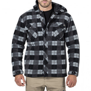 CAT Active Work Jacket - Grey Black Plaid