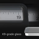 The Big Eye Rip Fence System introduces a very special scale viewer: The K9 Crystal Glass Window, boasting an impressive light transmittance of up to 92% and exceptional hardness, ensuring minimal visual errors (parallax) when reading measurements, offering superior durability and resistance to wear.