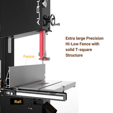 Extra large Precision Hi-Low Fence with solid T-square Structure