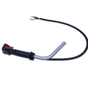 A replacement handlebar switch with a black textured grip, red switch lever, silver metal bar, and a black cable with wire connectors, shown on a white studio sweep.