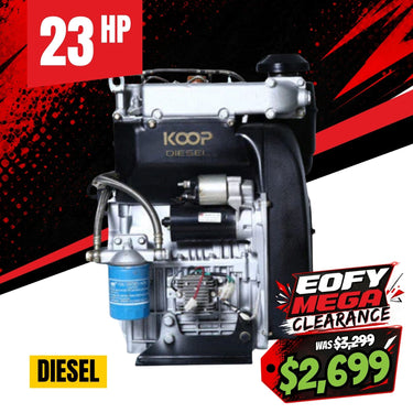 KOOP 23hp Twin Cylinder Diesel Stationary Engine