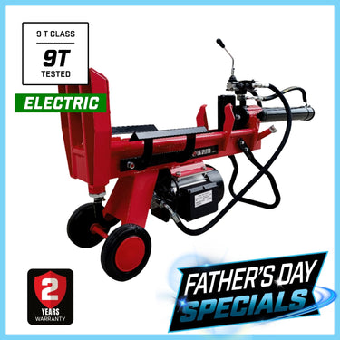 BBT 9 Ton Vertical/Horizontal Electric Wood Log Splitter - 2-Year Warranty
