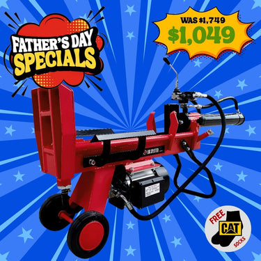 BBT 9 Ton Vertical/Horizontal Electric Wood Log Splitter - 2-Year Warranty